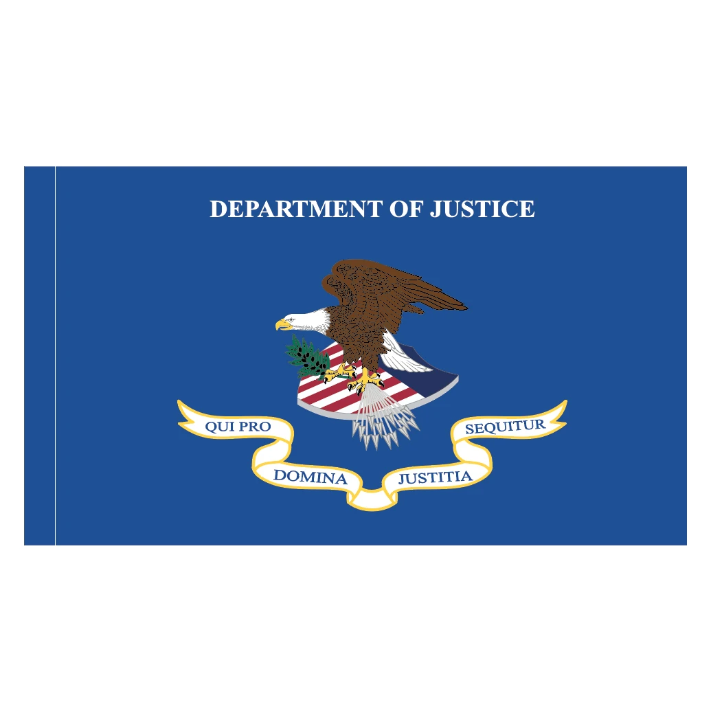 U.S. Department of Justice Flag with pole sleeve