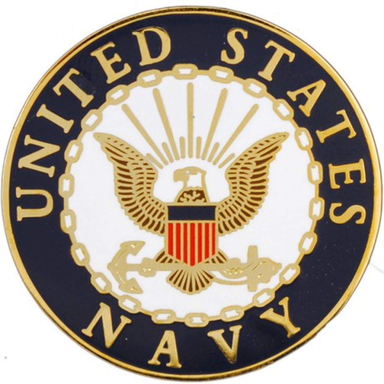 Navy Round Lapel Pin