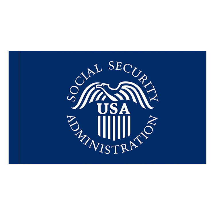 Social Security Administration Flag with pole sleeve