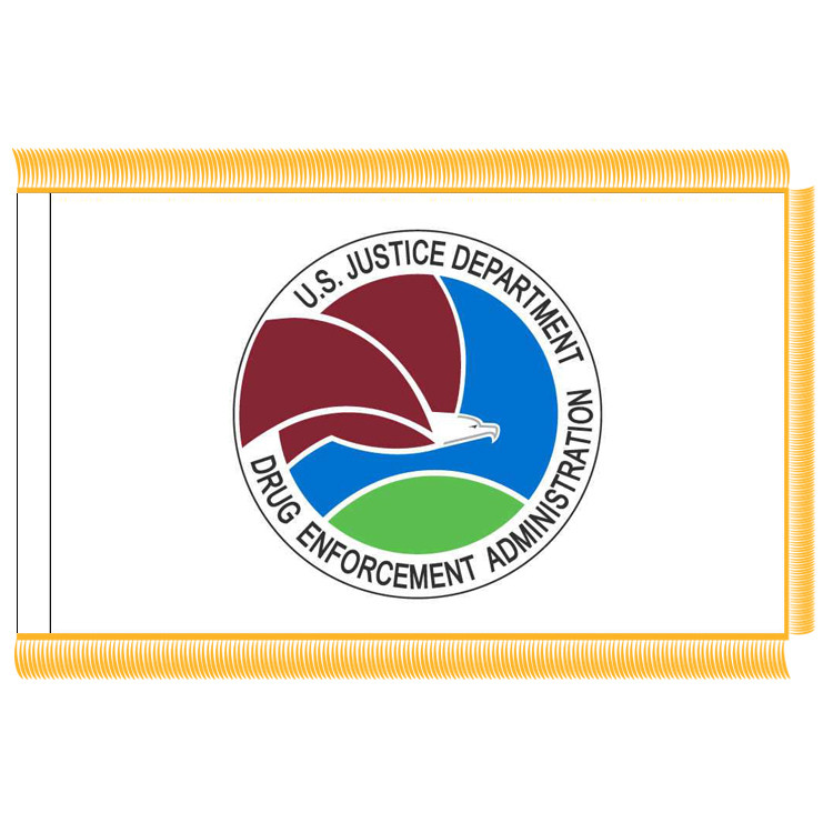 Drug Enforcement Administration Fringed Flag