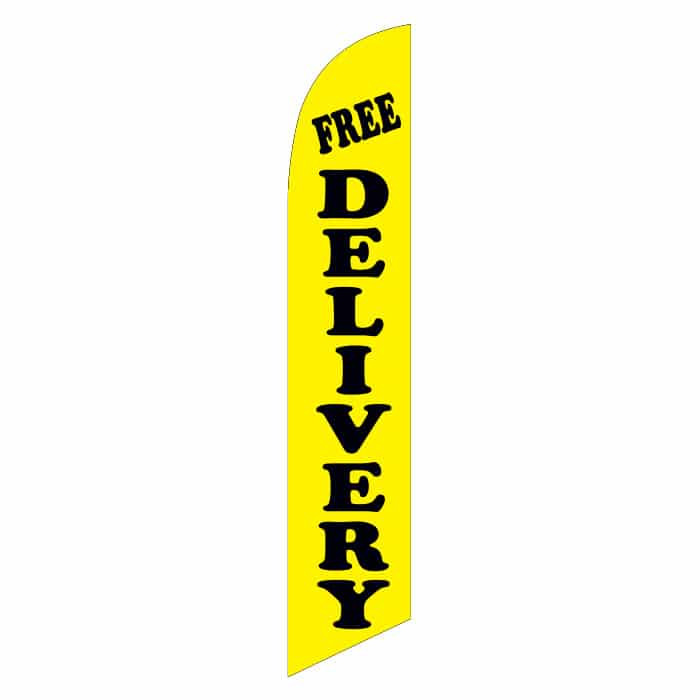 Free Delivery (yellow background) Semi Custom Feather Flag Kit 