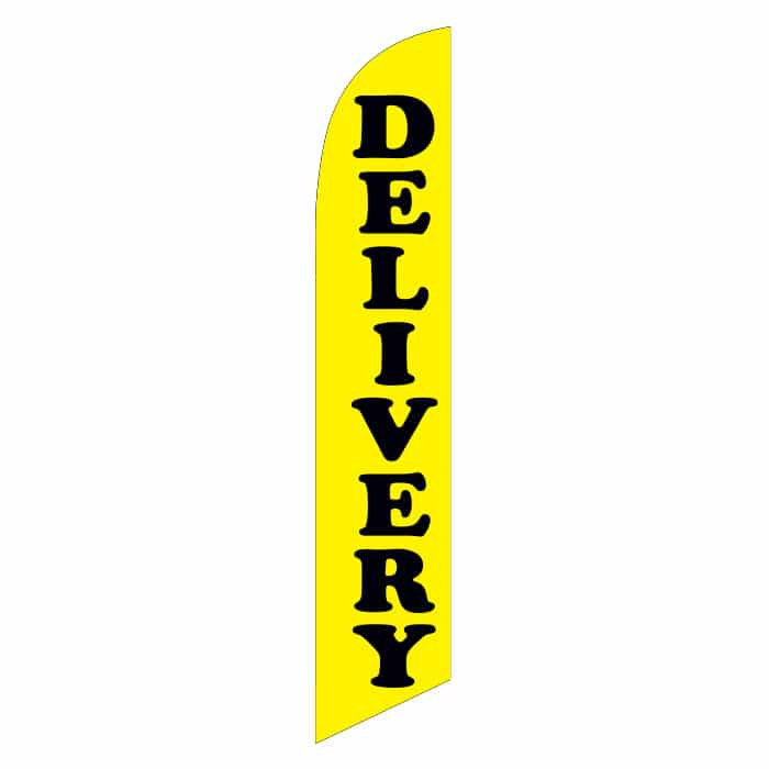 Delivery (yellow background) Semi Custom Feather Flag Kit