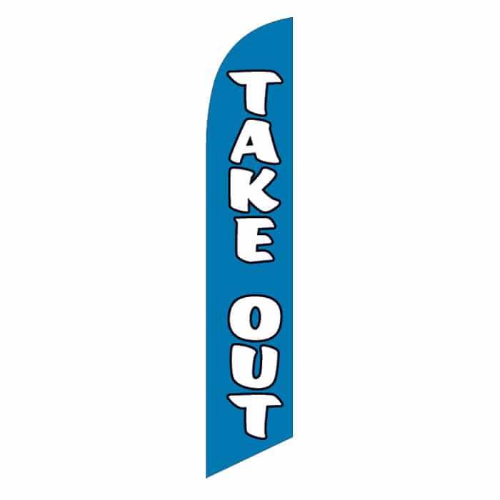 Take Out (blue background) Semi Custom Feather Flag Kit 