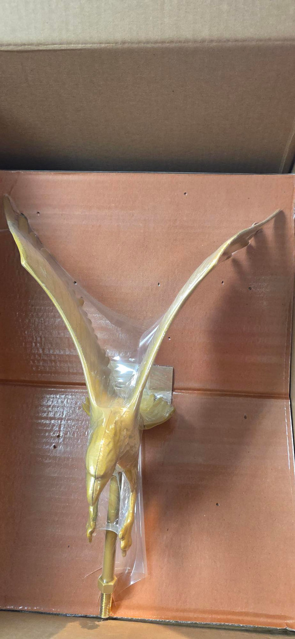 Flying Eagle Flagpole Topper - On 3 Inch Ball
