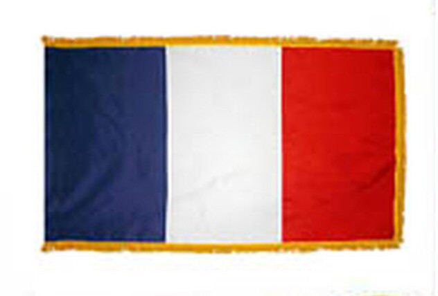 France Fringed Lobby Flag