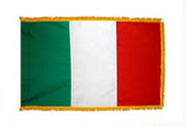 Italy Fringed Lobby Flag