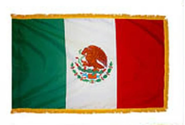 Mexico Fringed Lobby Flag
