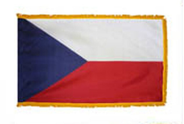 Czech Republic Fringed Lobby Flag