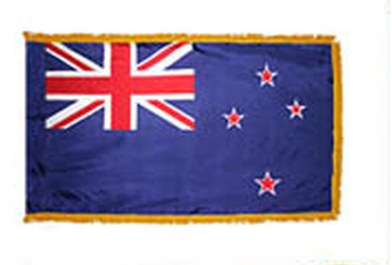 New Zealand Fringed Lobby Flag