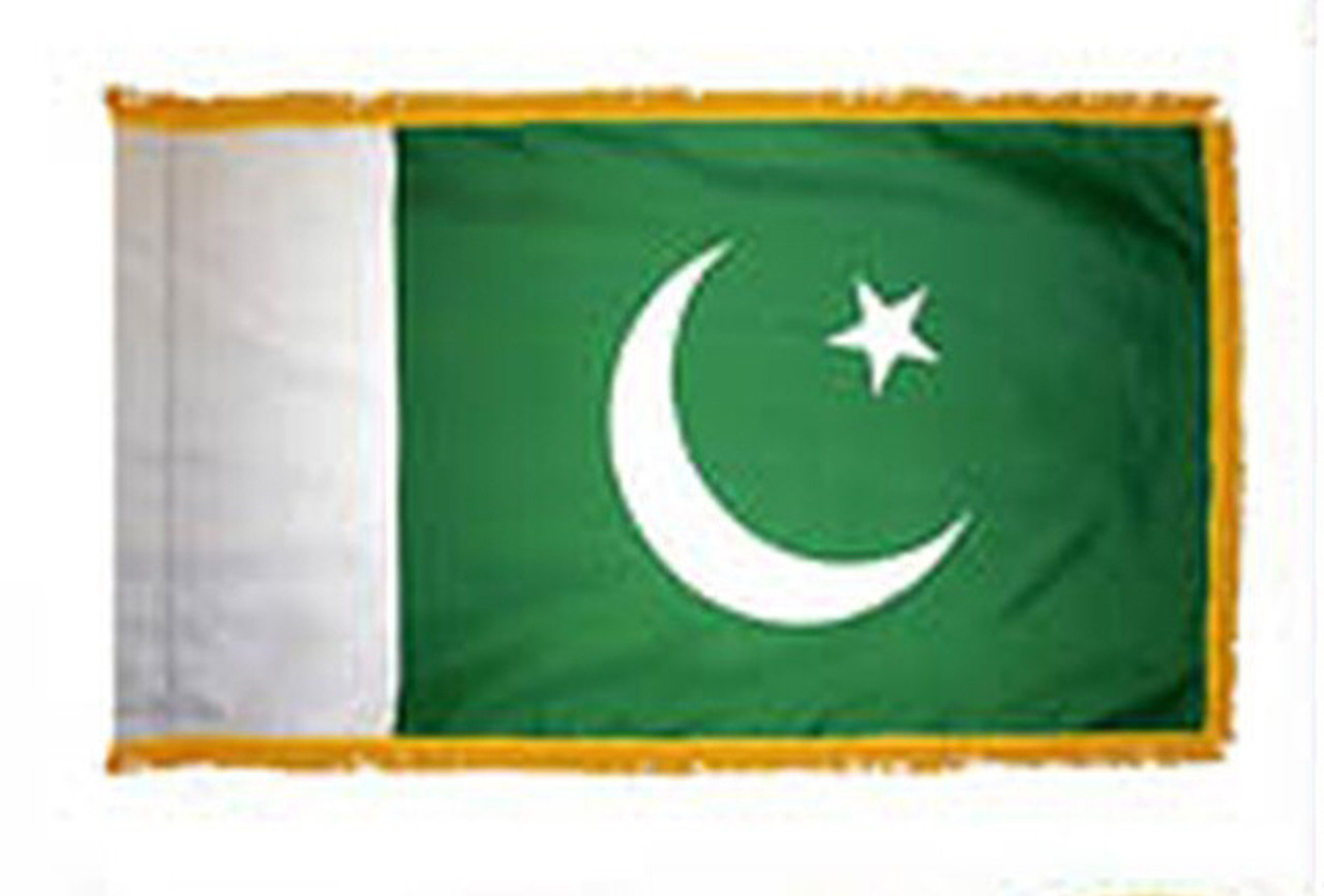 Pakistan Fringed Lobby Flag