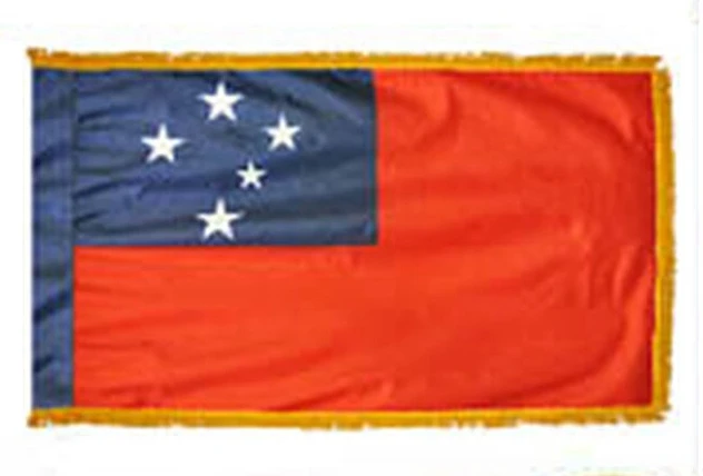 Western Samoa Fringed Lobby Flag