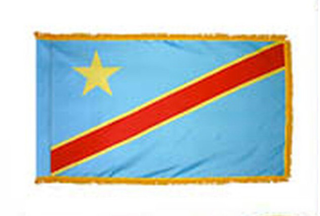 Democratic Republic of Congo Fringed Lobby Flag