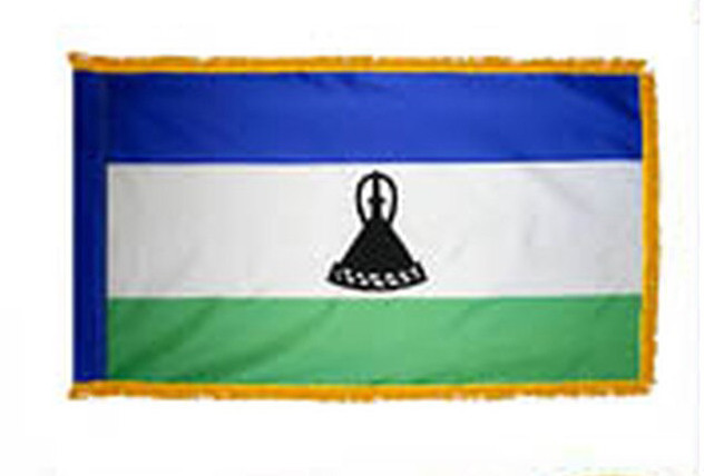 Lesotho Fringed Lobby Flag