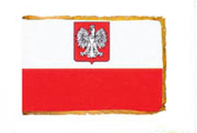 Ancestral Poland Fringed Lobby Flag