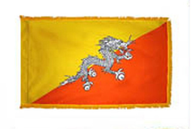 Bhutan Fringed Lobby Flag
