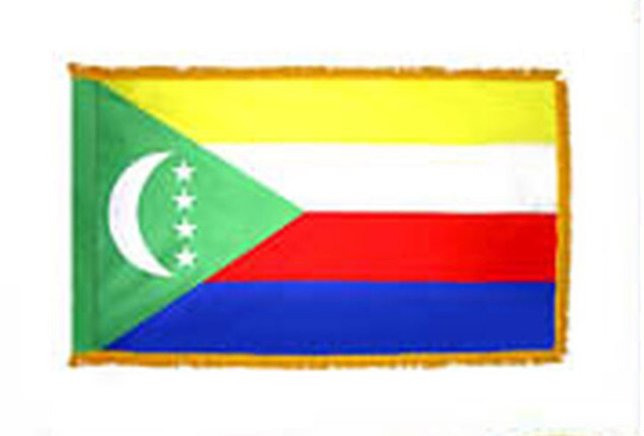Comoros Fringed Lobby Flag