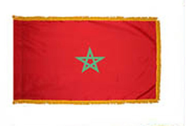 Morocco Fringed Lobby Flag