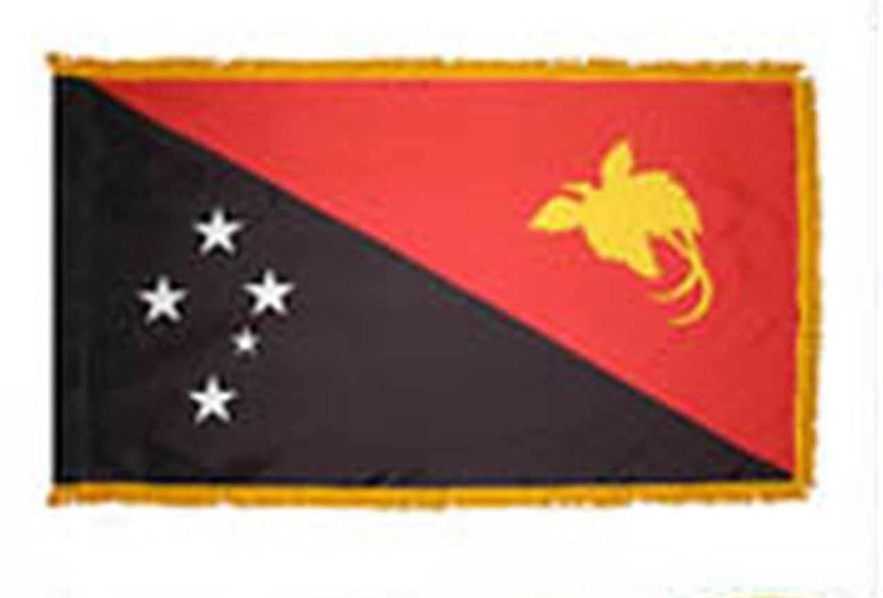 Papua New Guinea Fringed Lobby Flag