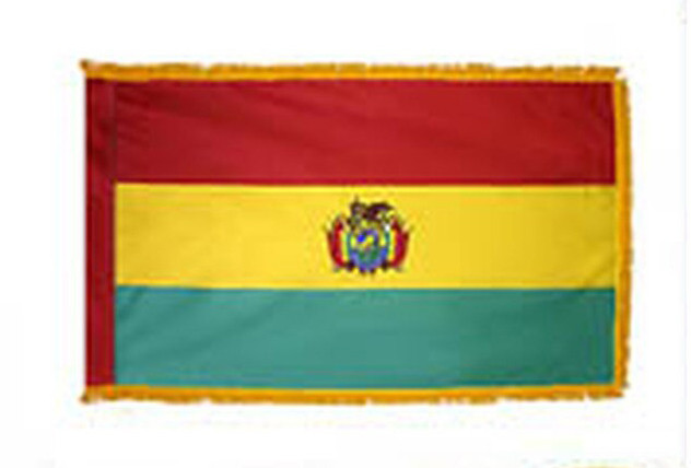 Bolivia Government Flag Fringed Lobby Flag