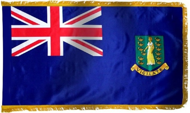 British Virgin Islands Fringed Flag