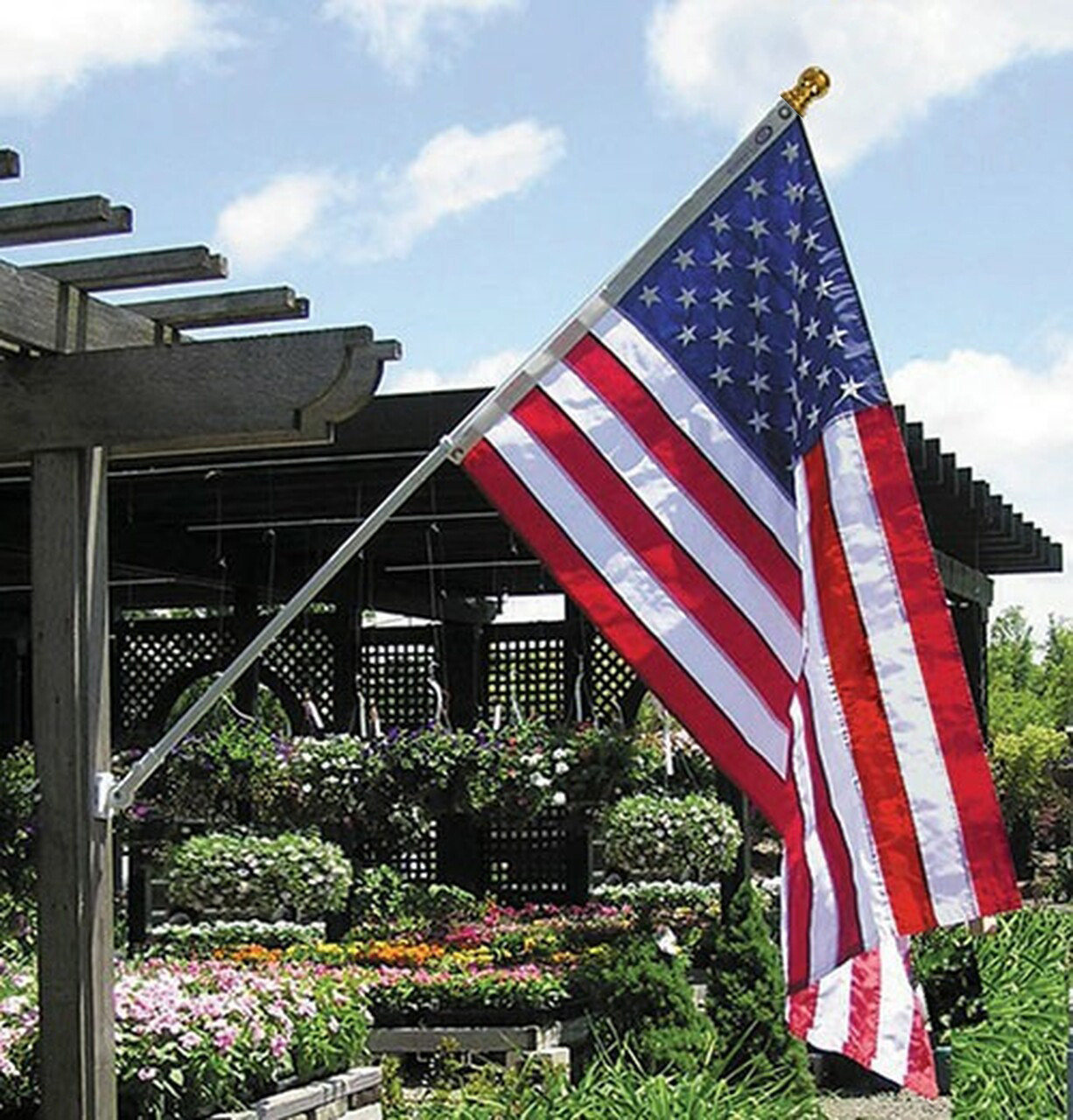 Spinning Pole Set with US Flag