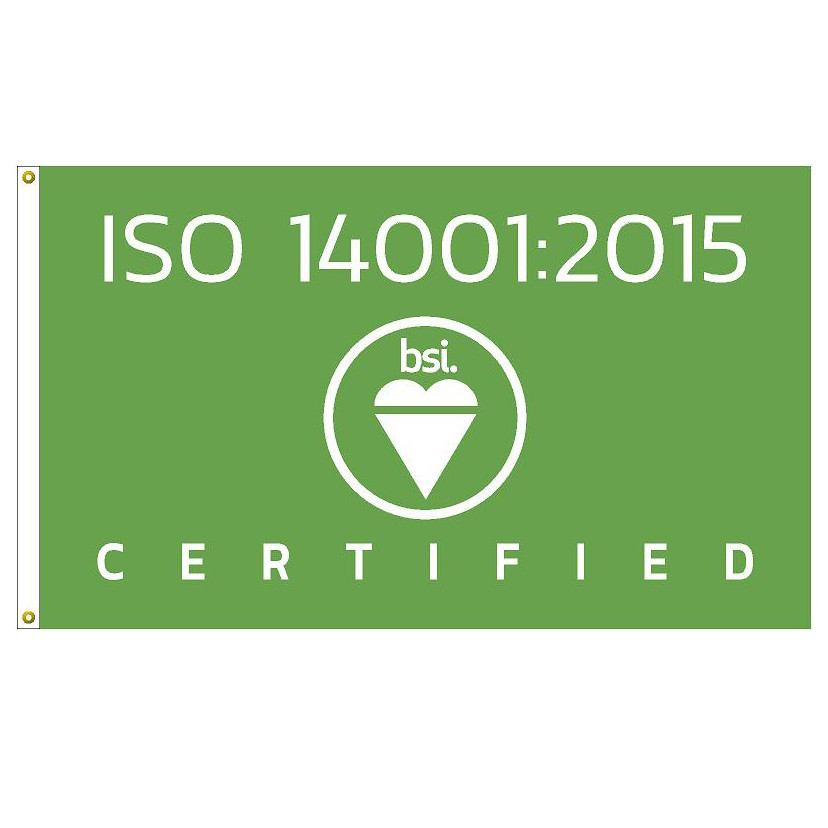 BSI ISO 14001:2015 Certified Flag