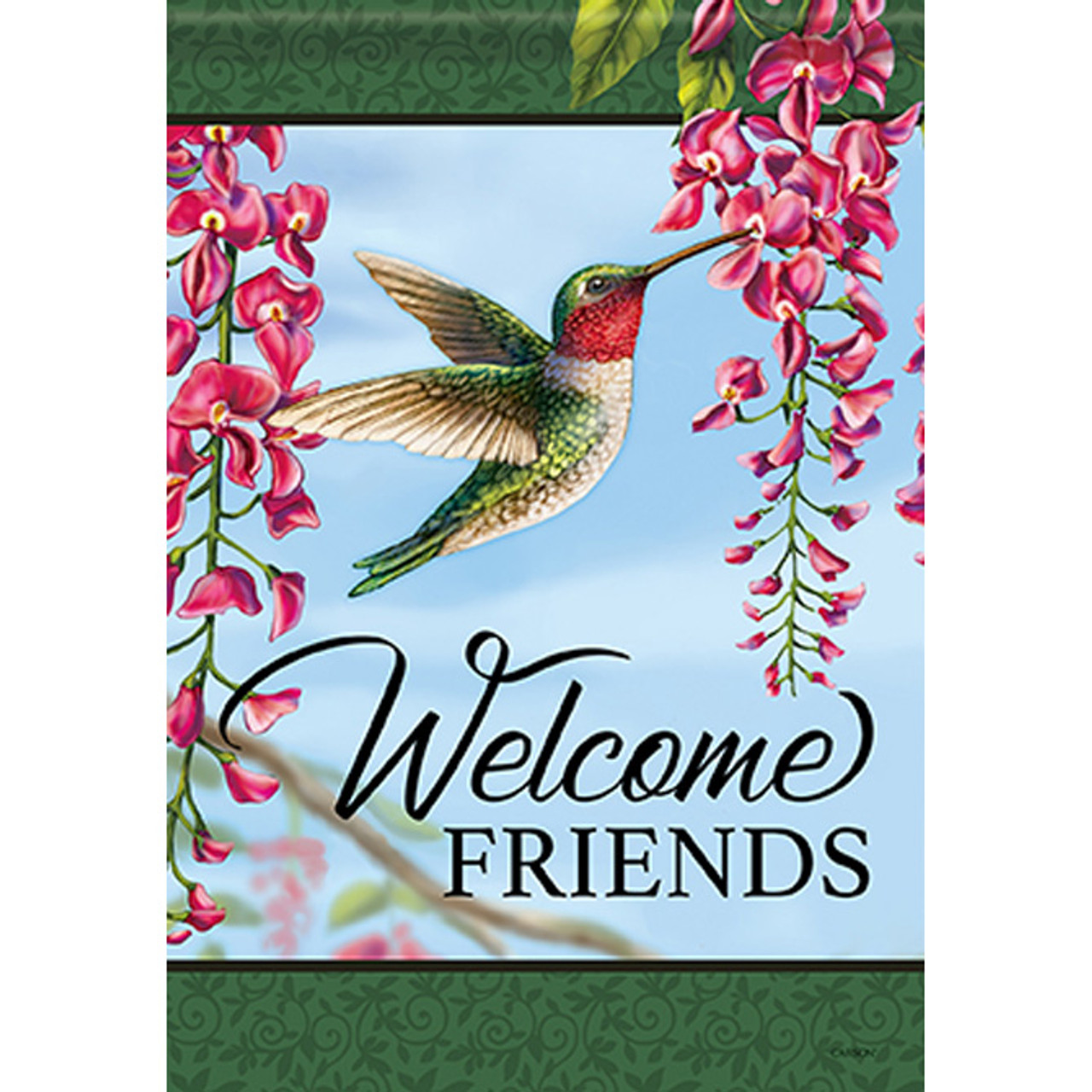 Hummingbird Floral DuraSoft™ House Flag