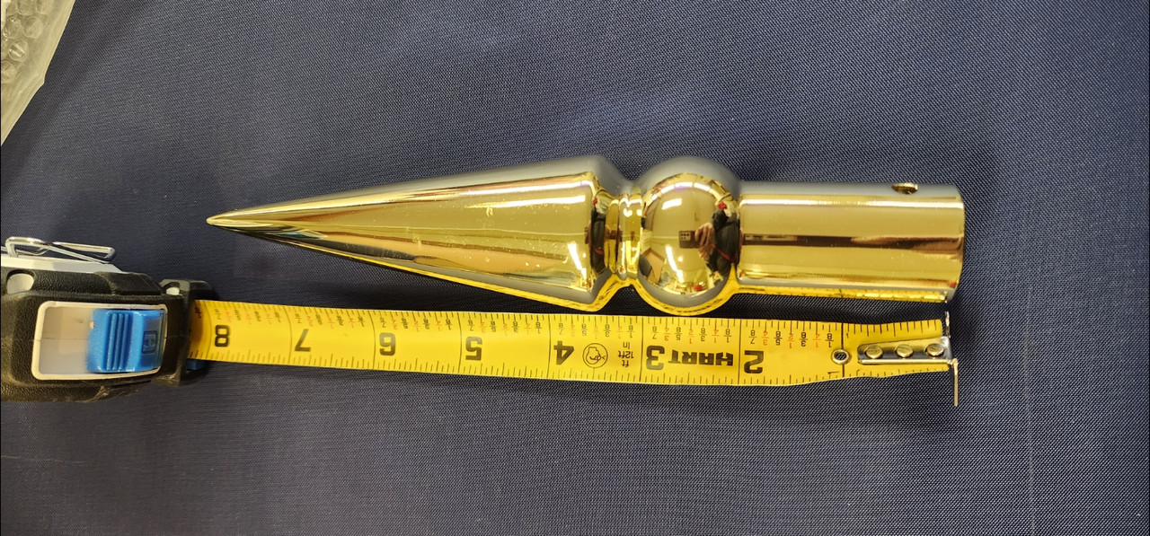 Metal Round Spear Ornament Brass