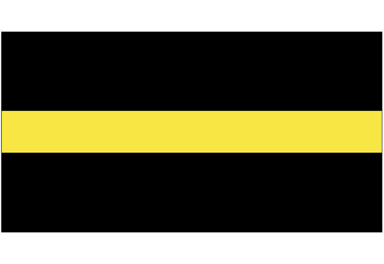 Thin Yellow Line Casket Flag 5x9.5ft