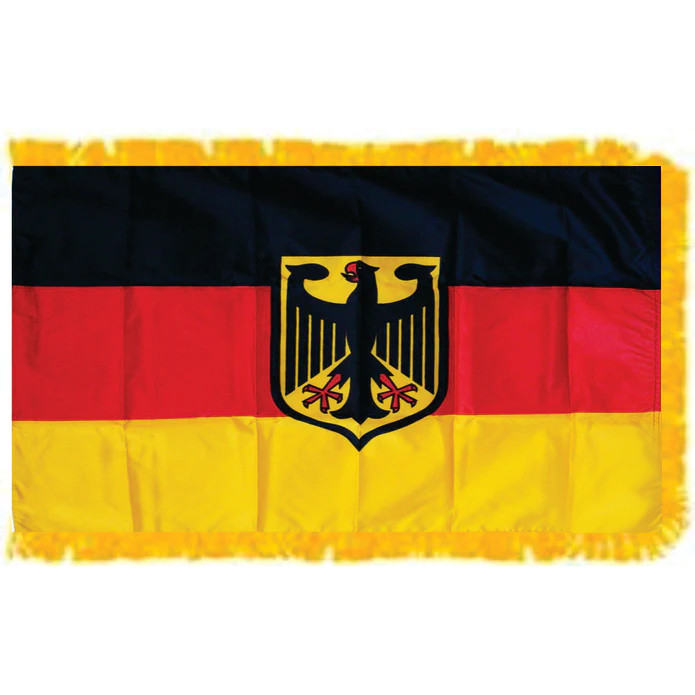 Germany Fringed Flag with eagle