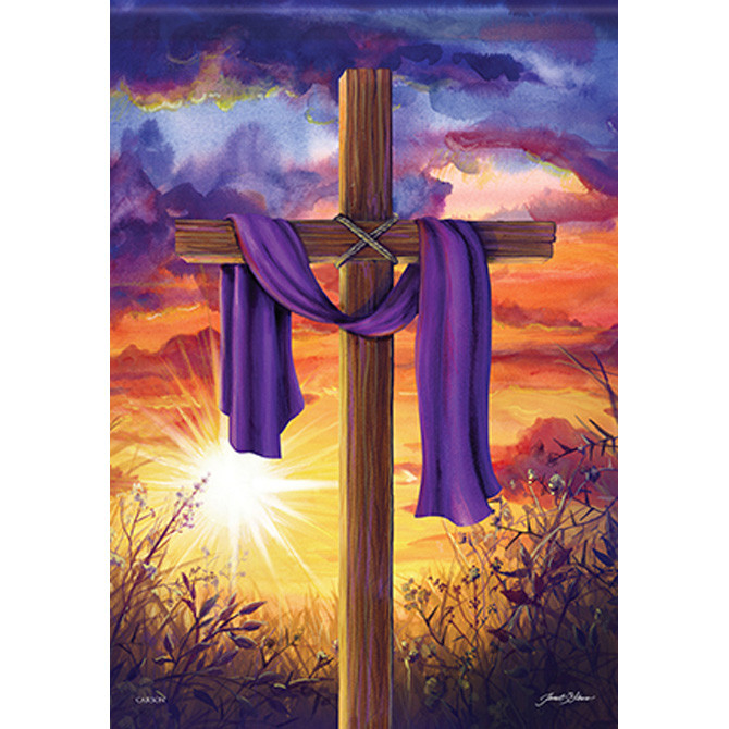 Triumphant Cross Dura Soft Garden Flag