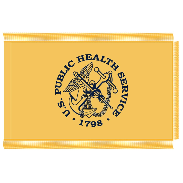 U.S. Public Health Service Gold Fringed Flag
