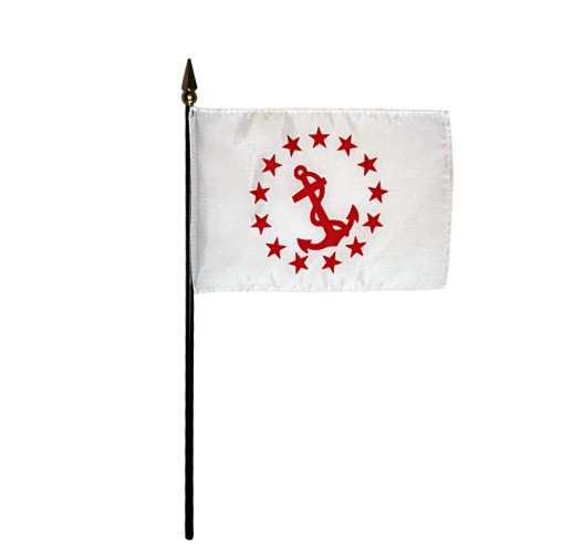 Rear Commodore Yacht Club 4" x 6" Miniature Stick Flag