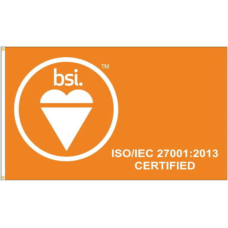 BSI ISO IEC 27001:2013 Certified Flag