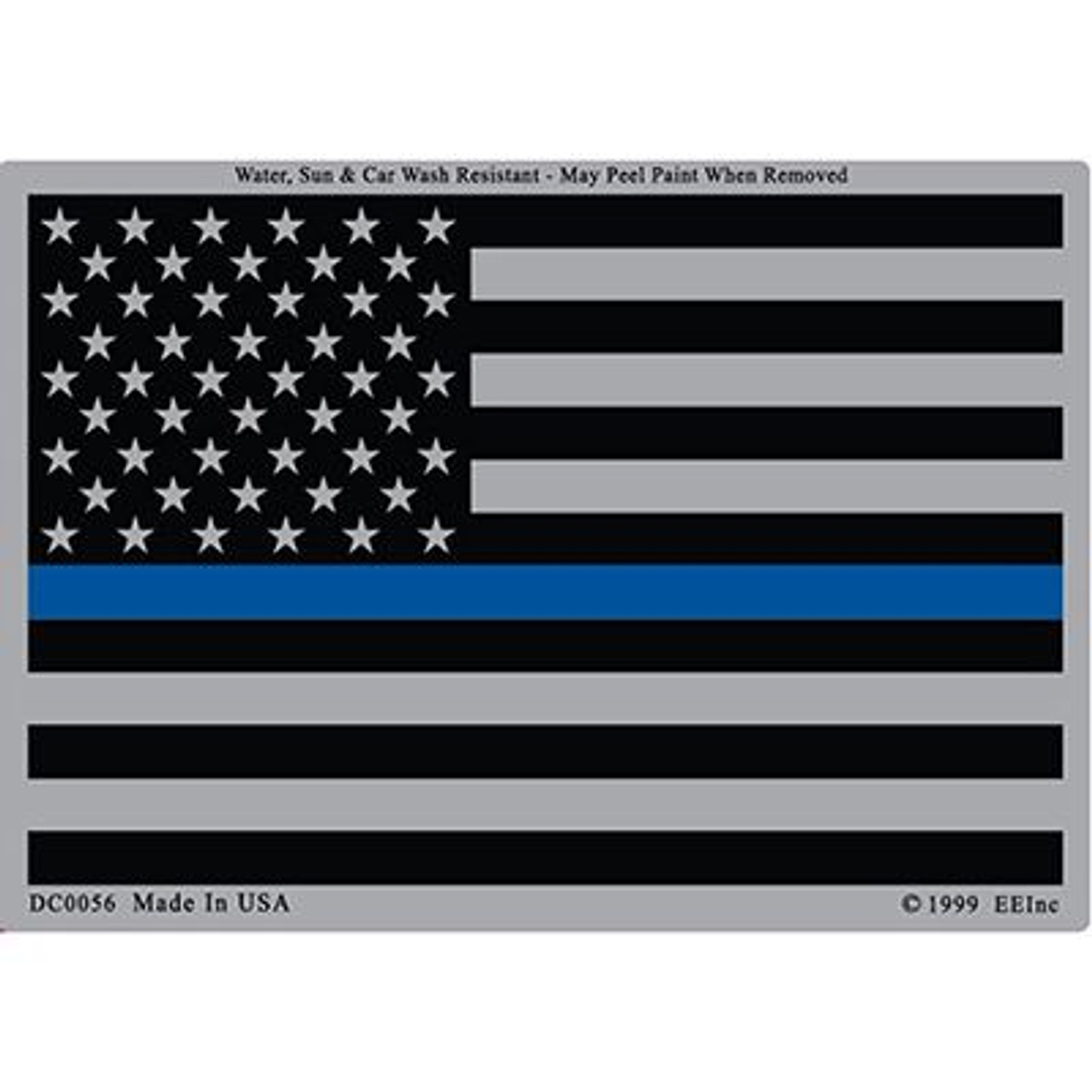 Thin Blue Line American Police Silver Decal
