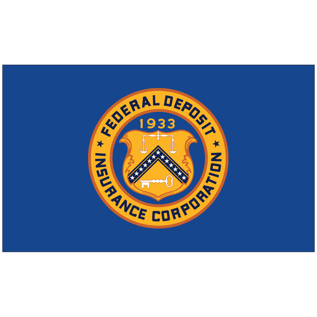 Federal Deposit Insurance Corporation (FDIC) Flag- Appliqued Double Sided Flag