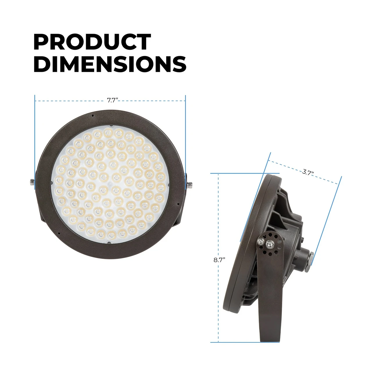 LED Commercial Grade Flagpole Spot Light - 30-60’ pole