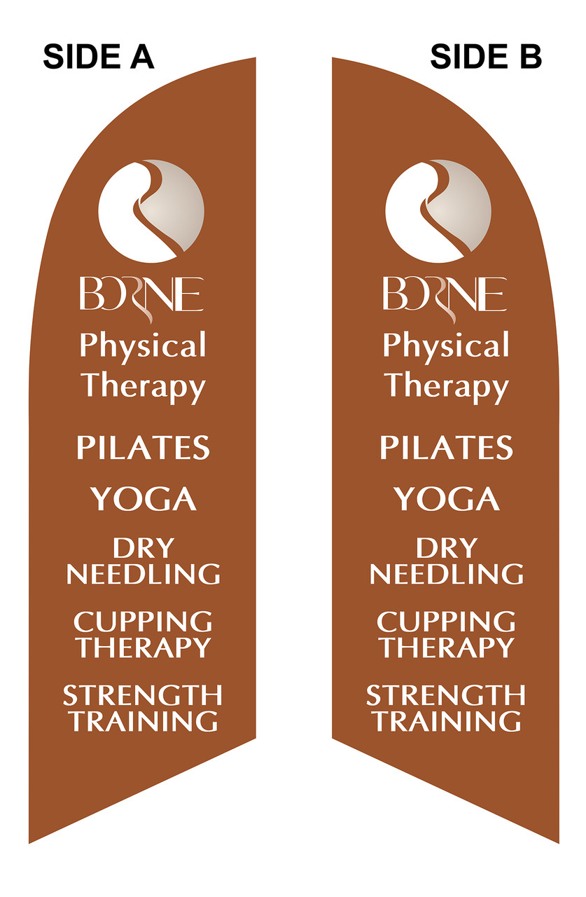 Borne Physical Therapy Custom Feather  Flag Package ( 1 Kit )