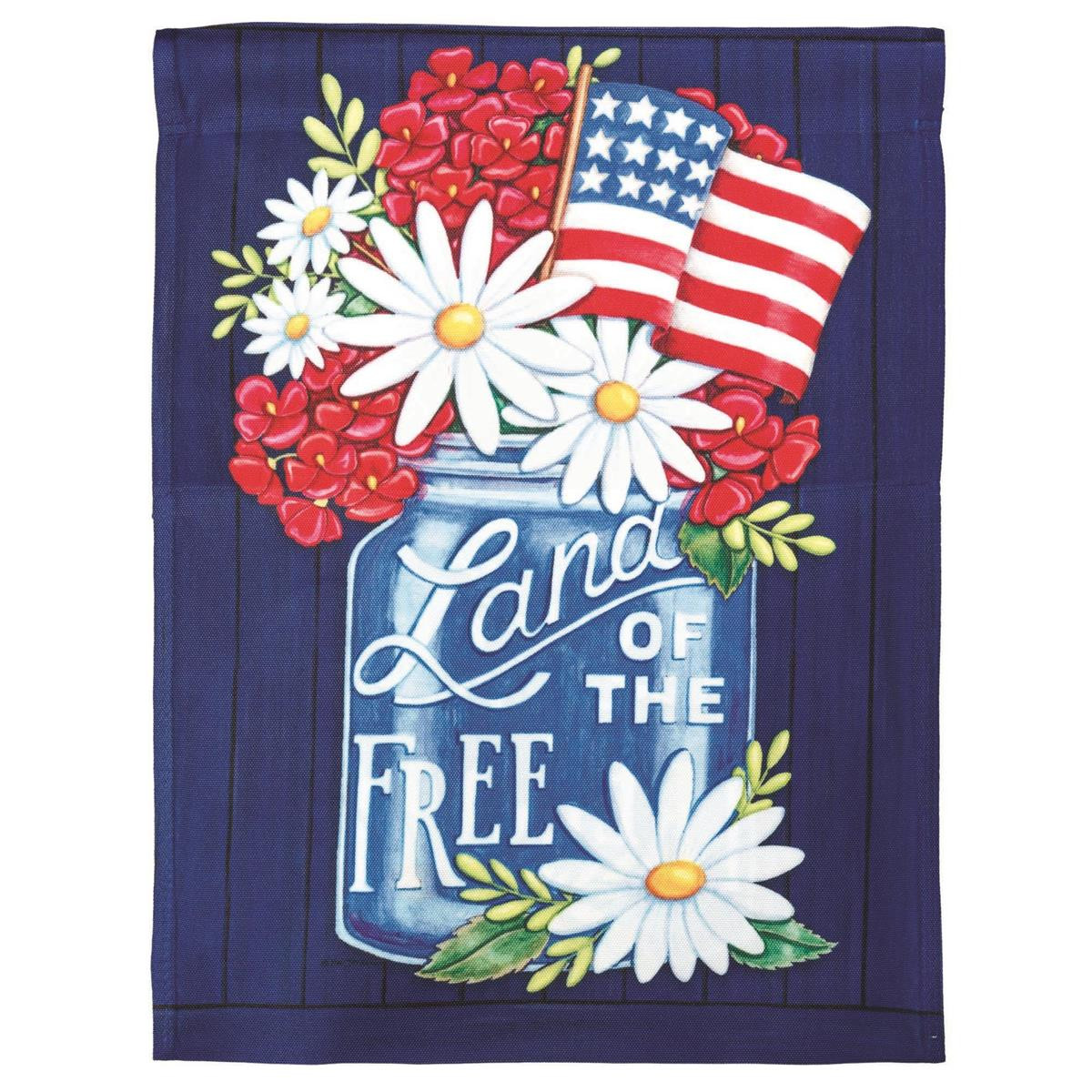 Land Of The Free Polyester Garden Flag