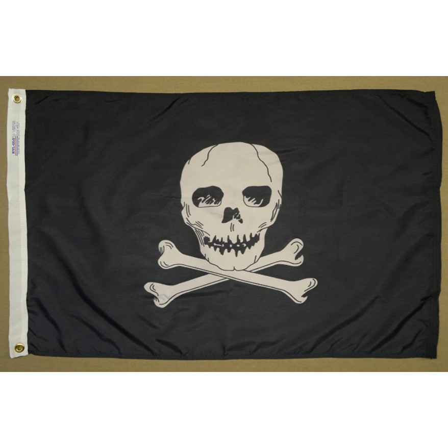 Jolly Roger 12 x18 Inch Boat Flag