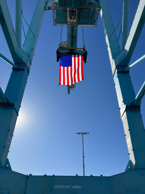Fire Truck American Flag, Port of Los Angeles, CA