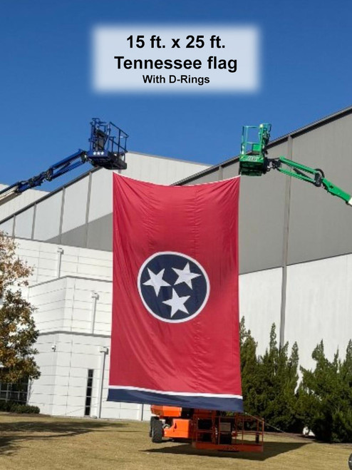 Tennessee 15x25 Foot Nylon Flag with D Rings