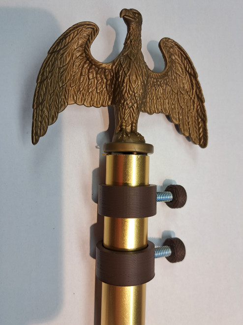 Brown Plastic Pole Ring 1" - Set of Two