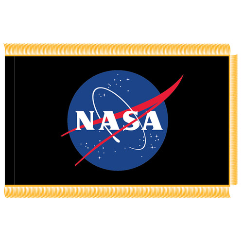 NASA Fringed Flag (insignia) - Black