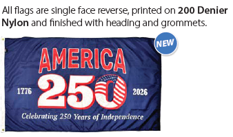 10x15 Foot Custom America 250 flag- 1776-2026 blue background