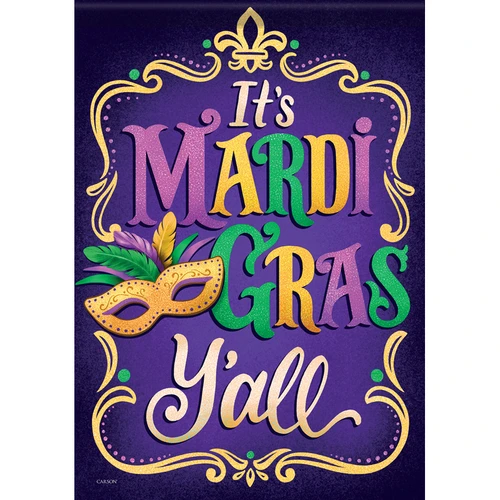Mardi Gras DuraSoft Garden Flag