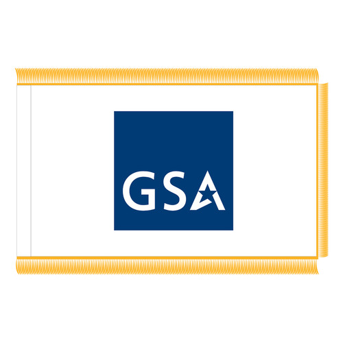 General Services Administration (box logo) Fringed Flag