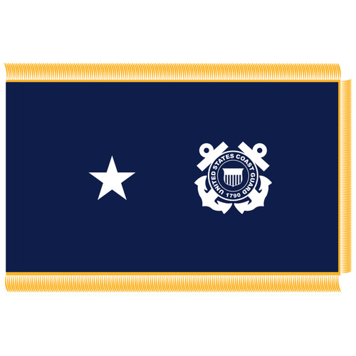 U.S. Coast Guard 1-Star Admiral Fringed Flag
