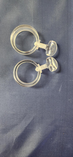 Clear Plastic Rings -Set of Two - 3/4 Inch