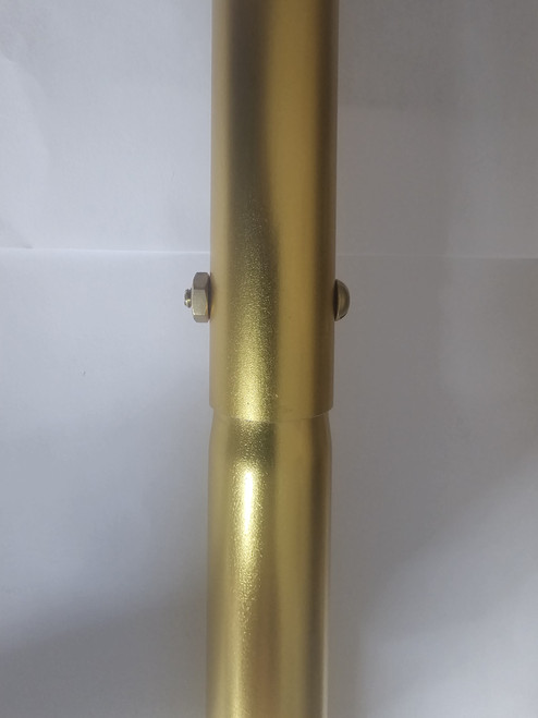 Poles longer than 48 inches will have an easy to install and remove nut and bolt to securely fasten the poles together.